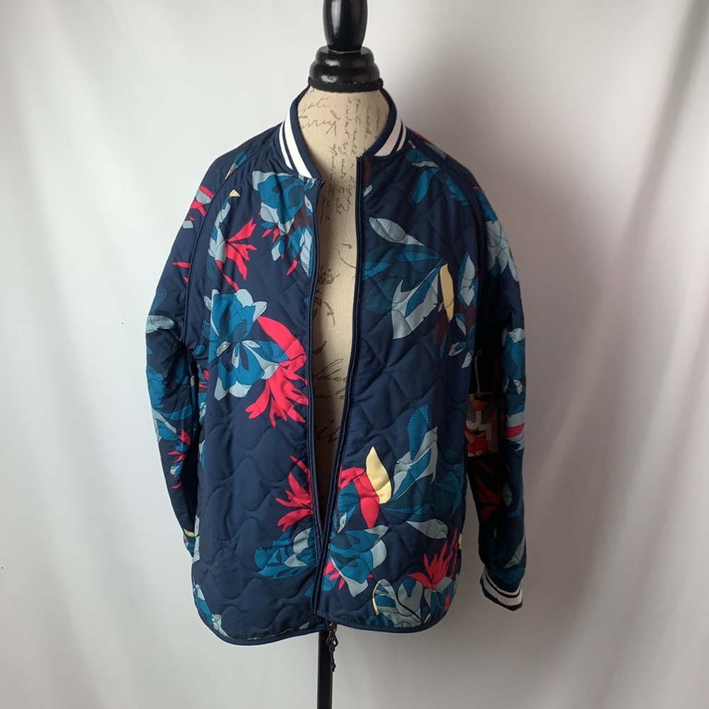 JoyLab Floral Quilted Bomber Jacket - Picture 4 of 11